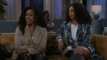 Fashion Nova Alena Business Blazer worn by Naomi Hamilton (Arielle Prepetit) as seen in Beyond the Gates (S01E181)