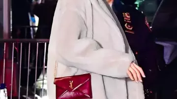 Taylor Swift Hooded Cuddly Coat worn by (Taylor Swift) in The Late Show with Stephen Colbert