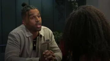 All Saints Rothwell Washed Cotton Zip Overshirt worn by Izaiah Hawthorne (David Lami Friebe) as seen in Beyond the Gates (S01E182)