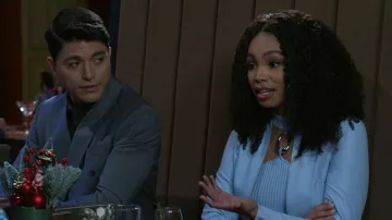 Simkhai Rubie Mock Neck Top With Hardware worn by Chelsea Hamilton (RhonniRose Mantilla) as seen in Beyond the Gates (S01E183)