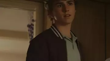 Percy Jackson and the Olympians S2 Walker Scobell Maroon Jacket worn by Percy Jackson (Walker Scobell) as seen in Percy Jackson and the Olympians (S01)