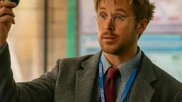 Ryan Gosling Project Hail Mary 2026 Blazer Grey worn by Ryland Grace (Ryan Gosling) as seen in Project Hail Mary