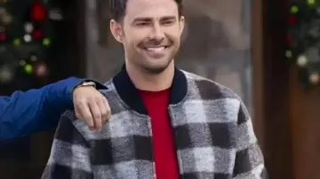 Finding Mr. Christmas S02 Jonathan Bennett Plaid Jacket worn by Self - Host (Jonathan Bennett) as seen in Finding Mr. Christmas (S02)