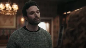 Hiltons Tent City Barbour Horseford Crew Sweater worn by Noah Johnson (Jake Epstein) as seen in Mistletoe Murders (S02E04)