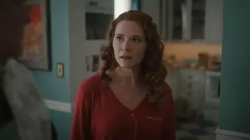 Eberjey Gisele Tencel™ Modal Long PJ Set worn by Emily (Sarah Drew) as seen in Mistletoe Murders (S02E05)