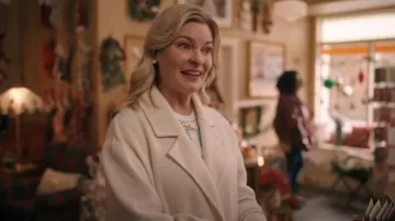 Zara Contrast Trim Knit Cardigan worn by Brooke Carmichael (Kylee Evans) as seen in Mistletoe Murders (S02E05)