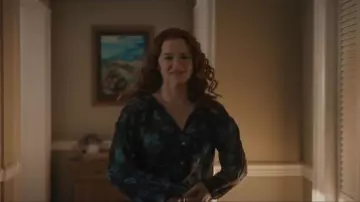 Bluefly Bella Dahl Shirred Blouse worn by Emily (Sarah Drew) as seen in Mistletoe Murders (S02E06)