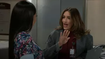 Simkhai Carrie Fringe Wool Blend Robe Coat worn by Ashley Morgan (Jen Jacob) as seen in Beyond the Gates (S01E187)