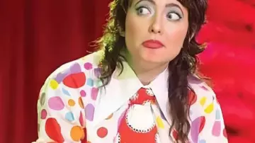 Sarah Squirm Live + In The Flesh Sarah Sherman Polka Dot Shirt worn by Self / Sarah Squirm (Sarah Sherman) in Sarah Squirm: Live + in the Flesh