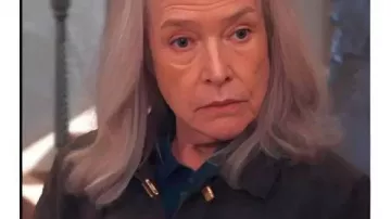 Matlock S02 Kathy Bates Black Suede Jacket worn by Madeline 'Matty' Matlock (Kathy Bates) as seen in Matlock (S02)