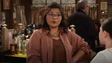 Free People We The Free Freddie Striped Shirt worn by Isabella (Belissa Escobedo) as seen in Happy's Place (S02E03)