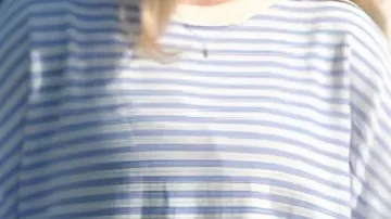 Blue & White Striped Sweatshirt worn by (Burke Dupree) in Baylen Out Loud