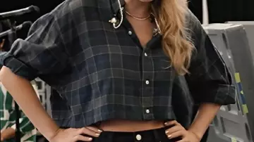 The End of an Era Taylor Swift Cropped Plaid Shirt worn by Taylor Swift in Taylor Swift | The Eras Tour | The End of an Era! #viral #shorts #taylorswift #trending #new #song