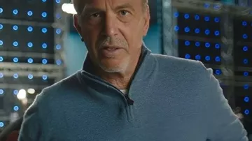 Kevin Costner Presents The First Christmas Blue Sweatshirt worn by Self - Host (Kevin Costner) as seen in Kevin Costner Presents: The First Christmas