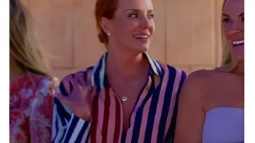 Real Housewives of Salt Lake City S06 Whitney Rose Multicolor Striped Shirt worn by Self (Whitney Rose) as seen in The Real Housewives of Salt Lake City (S06)