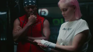 Men's Sleeveless Regular Fit Zipper Drawstring Hooded Vest Jacket worn by KSI in Anne-Marie x KSI x Digital Farm Animals - Don’t Play [Official Music Video]