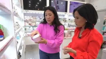 J. Crew Ruffleneck Top worn by Vicky Nguyen as seen in Today on December 11, 2025