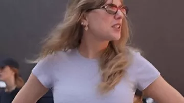 The End of an Era Taylor Swift White Crop Top worn by Self (Taylor Swift) as seen in Taylor Swift | The Eras Tour | The End of an Era (S01)