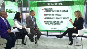 Cinq a Sept Khloe Ruched Sleeve Blazer worn by Christine Romans as seen in Today on December 11, 2025