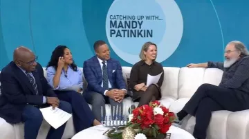 Lucy Paris Diane Knit Wide Leg Dress Pants worn by Sheinelle Jones as seen in Today on December 12, 2025