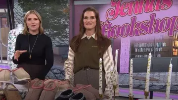 Tory Burch Wool Vest worn by Brooke Shields as seen in Today with Jenna & Friends on  December 12, 2025