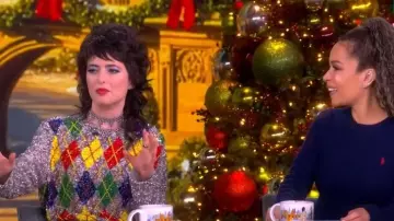 Ashish Argyle Sequin Top worn by Sara Sherman as seen in The View on December 11, 2025