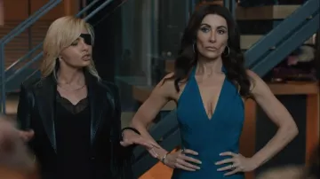 Herve Leger The Scarlet Gown worn by Nadine (Laura Bernanti) as seen in Elsbeth (S03E09)