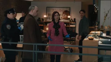 Pomander Place Magenta Tweed Stacie Dress worn by Elsbeth Tascioni (Carrie Preston) as seen in Elsbeth (S03E09)