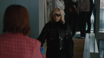 Givenchy Shearling Leather Jacket worn by Tiffany “ Tiff” Giles (Jamie Pressly) as seen in Elsbeth (S03E09)