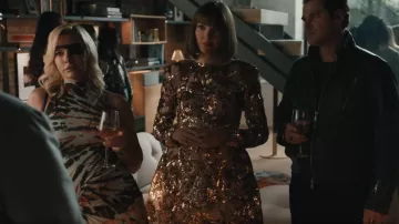 Bronx and Banco Aurelia Floral Sequined Minidress worn by Maddison (Nicole LaLiberte) as seen in Elsbeth (S03E09)