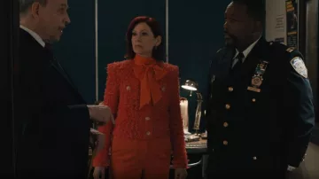 Balmain Cropped Tweed Jacket worn by Elsbeth Tascioni (Carrie Preston) as seen in Elsbeth (S03E09)