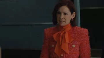 Peggy Li Fuschia Pearl Earrings worn by Elsbeth Tascioni (Carrie Preston) as seen in Elsbeth (S03E09)