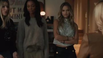 L'Agence Dionne Leather Shorts worn by Harper (Alina Rose Armstrong) as seen in Elsbeth (S03E09)
