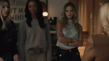 L'Agence Dionne Leather Shorts worn by Harper (Alina Rose Armstrong) as seen in Elsbeth (S03E09)