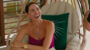 Tiffany & Co. Return to Tiffany Enamel Heart Necklace Sterling 925 Love Adjust worn by Lauren Silverman as seen in Simon Cowell: The Next Act (S01E01)