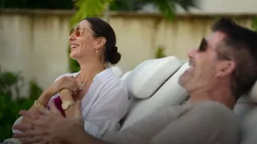 Gucci Aviator Metal Sunglasses worn by Lauren Silverman as seen in Simon Cowell: The Next Act (S01E01)