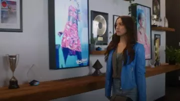 Free People Max Moto Faux Leather Jacket Super worn by Aria (Sydney Agudong) as seen in Ripple (S01E06)