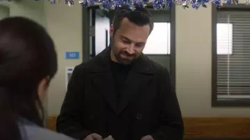 Michael Kors Double-Breasted Peacoat worn by Nate (Ian Harding) as seen in Ripple (S01E08)