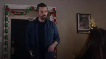 Taylor Stitch Jack Waffle Indigo Shirt Indigo Waffle worn by Nate (Ian Harding) as seen in Ripple (S01E08)