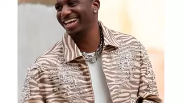 Emily in Paris Season 5 Samuel Arnold Zebra Print Jacket worn by Julien (Samuel Arnold) in Emily in Paris (S05)