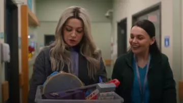 Hobbs London Peckworth Plaid Double Breasted Long Coat worn by Kris (Julia Chan) as seen in Ripple (S01E08)