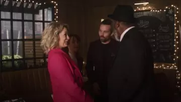 Zara Hot Pink Coat worn by Kate Wheeler as seen in Ripple (S01E08)