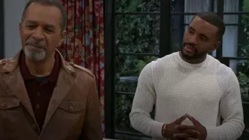 Vince Mesh Crewneck Sweater worn by Andre Richardson (Sean Freeman) as seen in Beyond the Gates (S01E190)