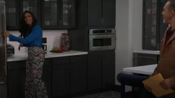 Smythe Floral Jacquard Straight-Leg Trousers worn by Dani Dupree (Karla Cheatham Mosley) as seen in Beyond the Gates (S01E190)