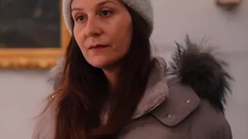 Man vs Baby 2025 Ivana Basic Grey Puffer Coat as seen in Man Vs Baby (S01)