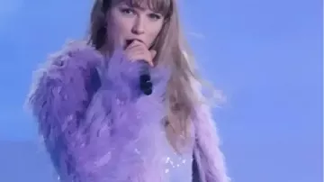 Taylor Swift The Final Show Eras Tour 2025 Fur Coat worn by Self (Taylor Swift) as seen in Taylor Swift | The Eras Tour | The End of an Era (S01)