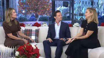 Alice + Olivia Chase Puff Sleeve Sweater worn by Savannah Guthrie as seen in Today on December 15, 2025