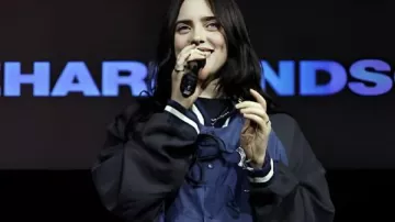 Billie Eilish Hit Me Hard And Soft Letterman Jacket worn by Self (Billie Eilish) as seen in Billie Eilish - Hit Me Hard and Soft: Tour Film