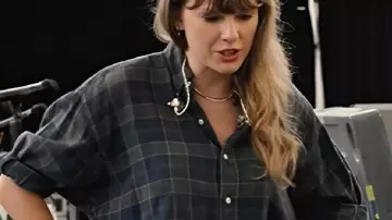 Taylor Swift The End Of An Era Cropped Plaid Shirt worn by Self (Taylor Swift) as seen in Taylor Swift | The Eras Tour | The End of an Era (S01E06)
