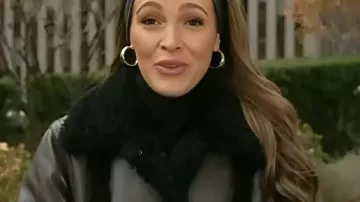 Emily Orozco Fur Trim Leather Coat – Access Hollywood 2025 as seen in Access Hollywood